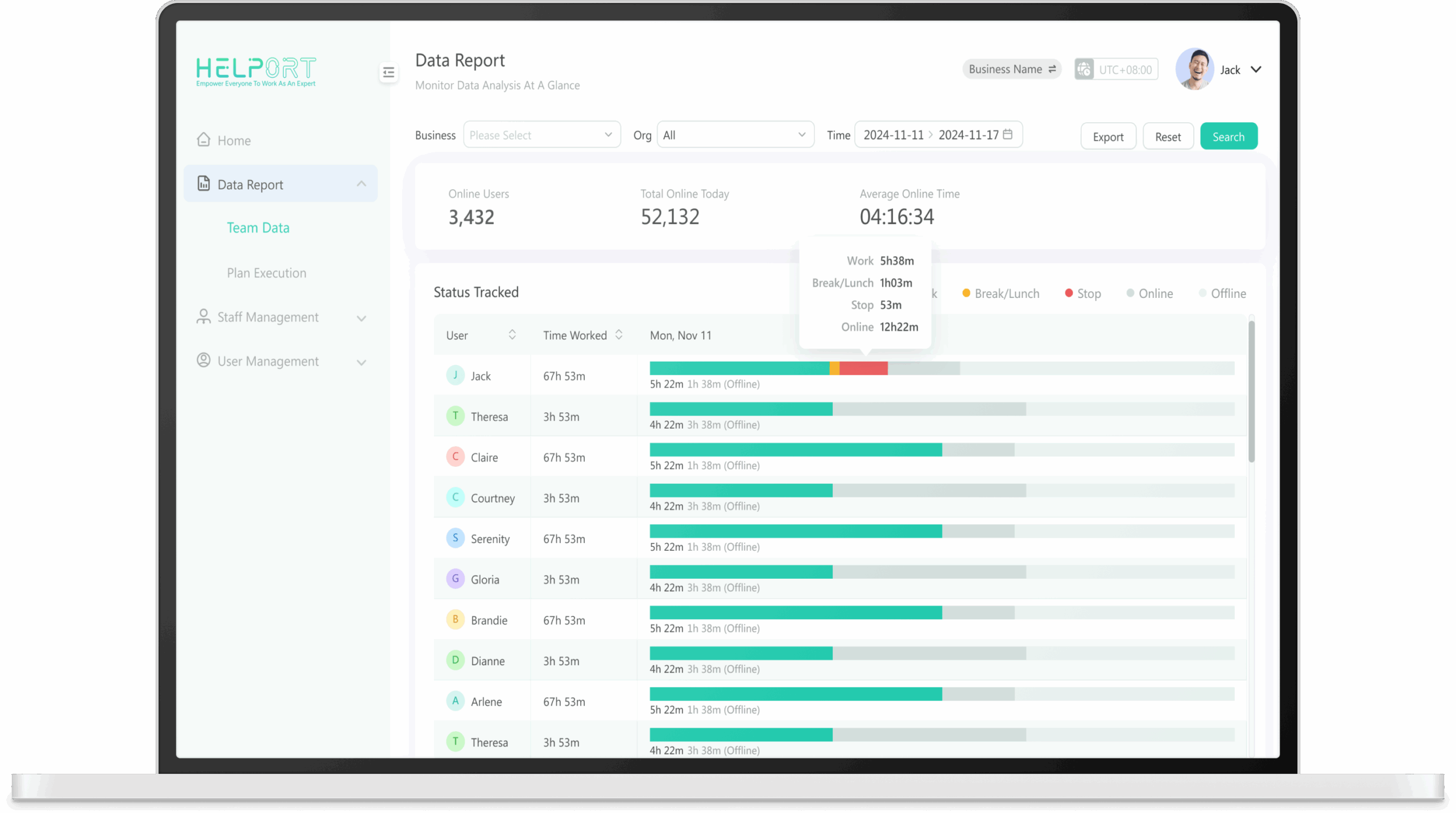 Helport 远程团队监控软件｜BPO 外包坐席管理与效率跟踪| Helport